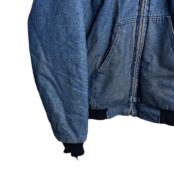 Vintage Key Denim Hooded Active Jacket Made In USA XL - Picture 3 of 9
